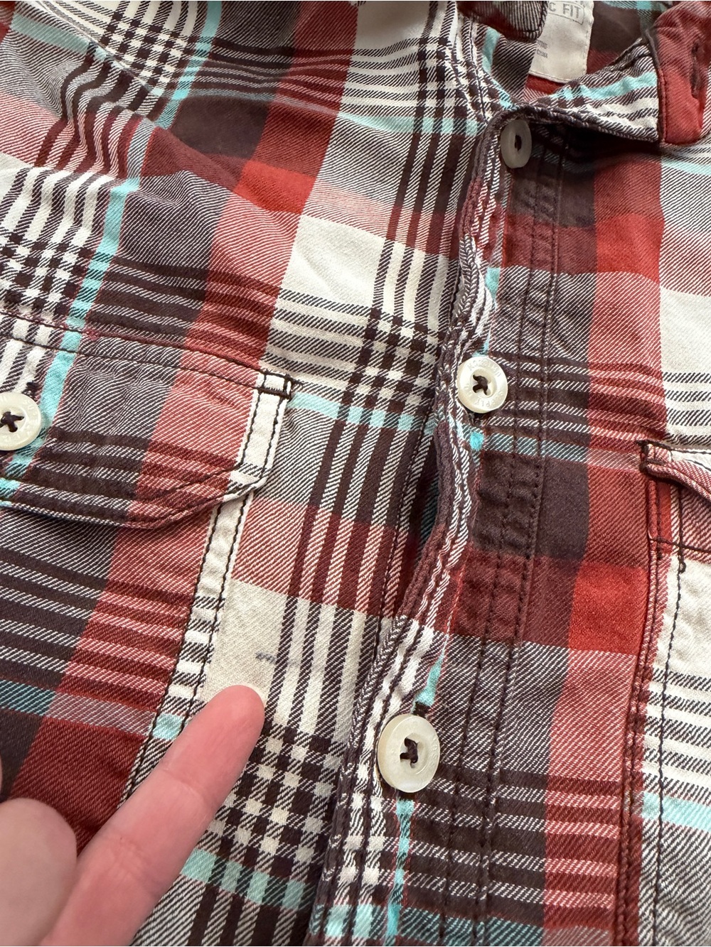 Mossimo Supply Co. Red Plaid Button-Down Shirt with Taylor Swift graphic small - Picture 4 of 7